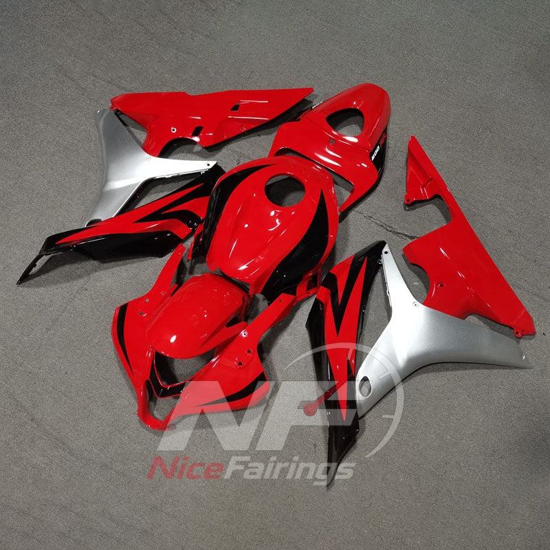 Painted Red Sportbike Fairing Set Fits Honda CBR600RR F5 2007-2008 | NiceFairings - side angle image
