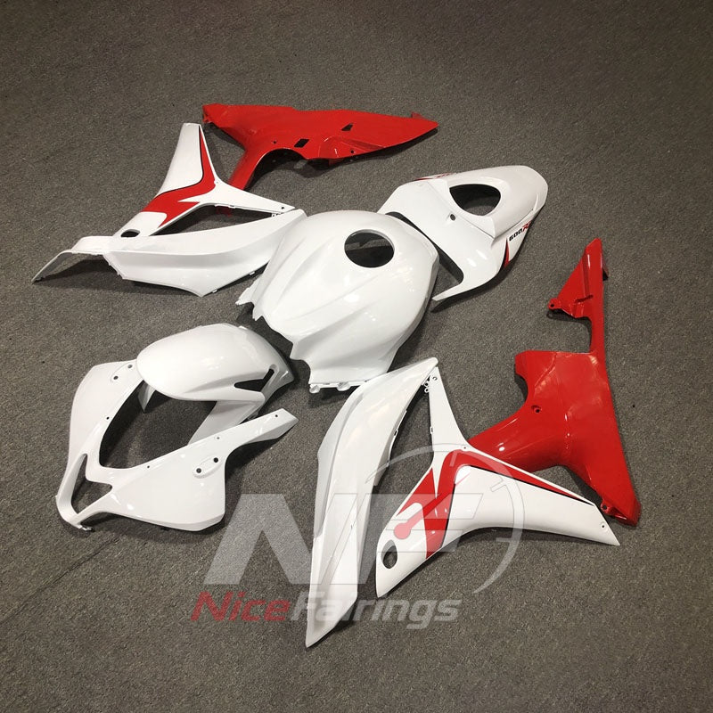 Aftermarket White ABS Fairing Panel Kit Fits Honda CBR600RR F5 2007-2008 | NiceFairings - front angle image