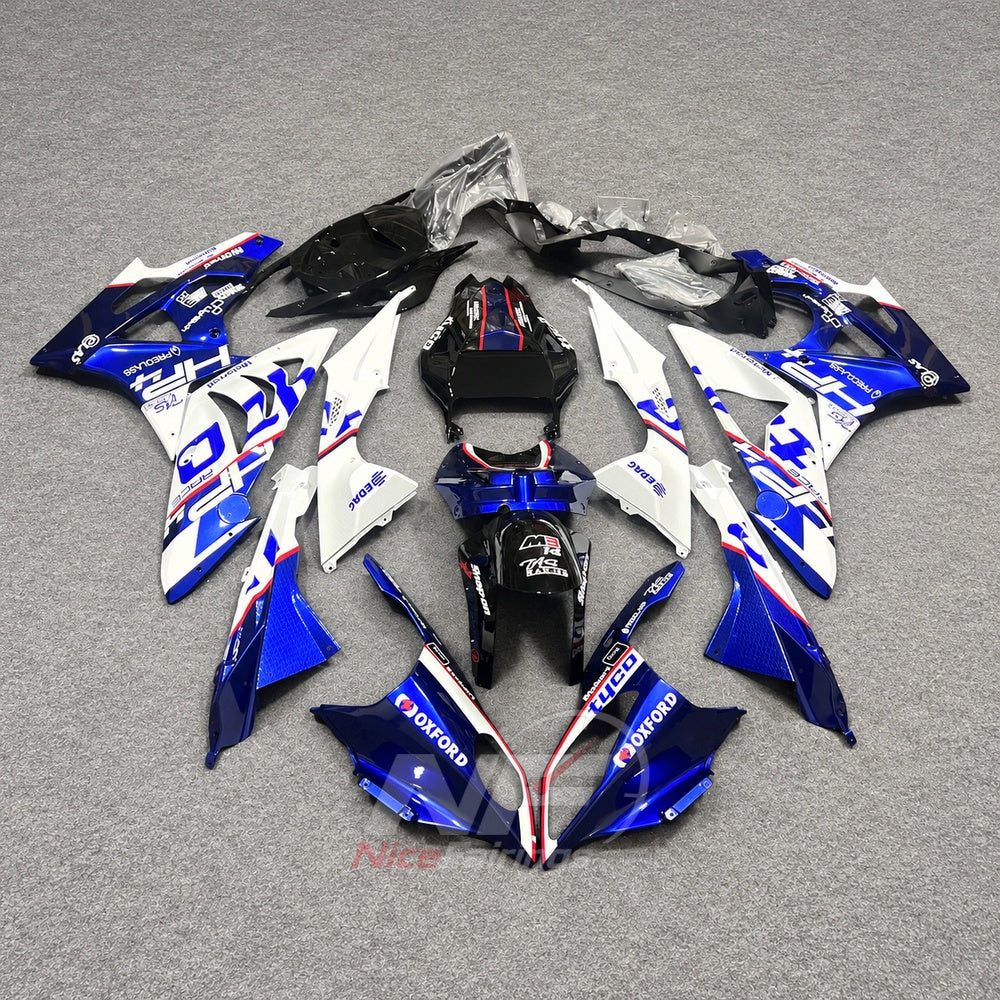 Fairings Kit Fits 2009-2014 BMW S1000RR - Injection-Molded ABS Carbon Fiber Look - Black Blue Red | NiceFairings - paint design NO.3 option image