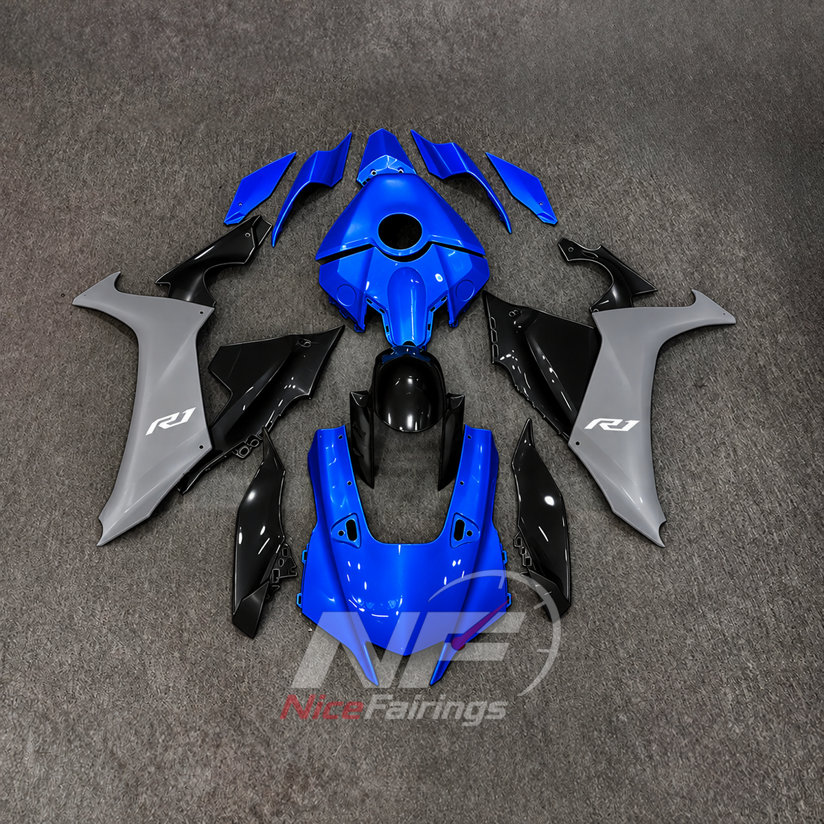 For Yamaha YZFR1 RN65 2020-2025 Green Gold Fairings Kit | NiceFairings - paint design NO.4 option image