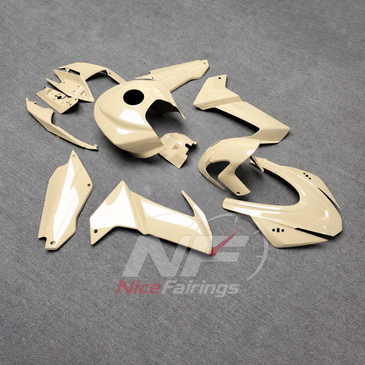 Fairing Kit Fits 2020-2024 APRILIA RS660 - ABS Plastic - Beige | NiceFairings - front angle image