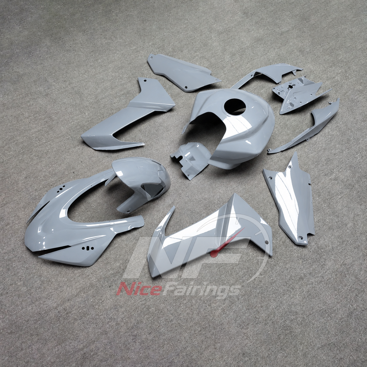 Fairings Kit Fits 2020-2024 APRILIA RS660 - ABS Injection Bodywork - Gray | NiceFairings - front angle image