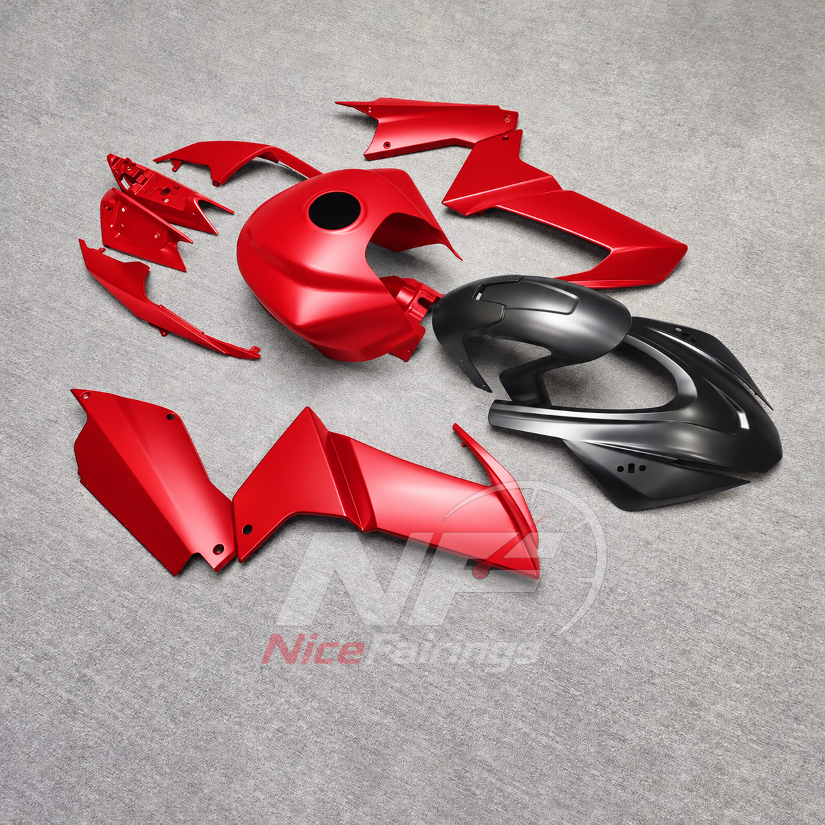 Injection-Molded Fairing Kit Fits 2020-2024 APRILIA RS660 - ABS Bodywork - Red | NiceFairings - side angle image