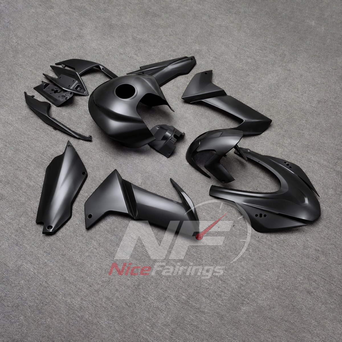 Aftermarket Fairing Kit Fits 2020-2024 APRILIA RS660 - ABS Bodywork - Black | NiceFairings - front angle image