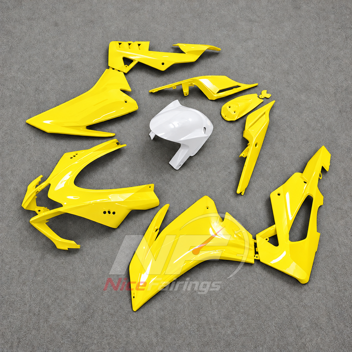 Fairing Kit Fits 2016-2020 APRILIA RSV4 1000 - ABS Plastic - Yellow | NiceFairings - front angle image