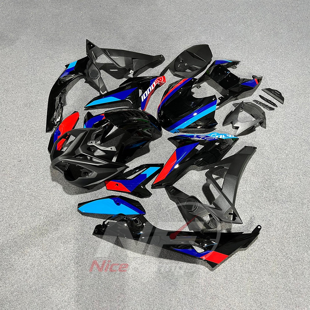 Fairing Kit Fits 2017-2020 BMW S1000R - ABS Plastic Bodywork - Blue Red Black | NiceFairings - front angle image