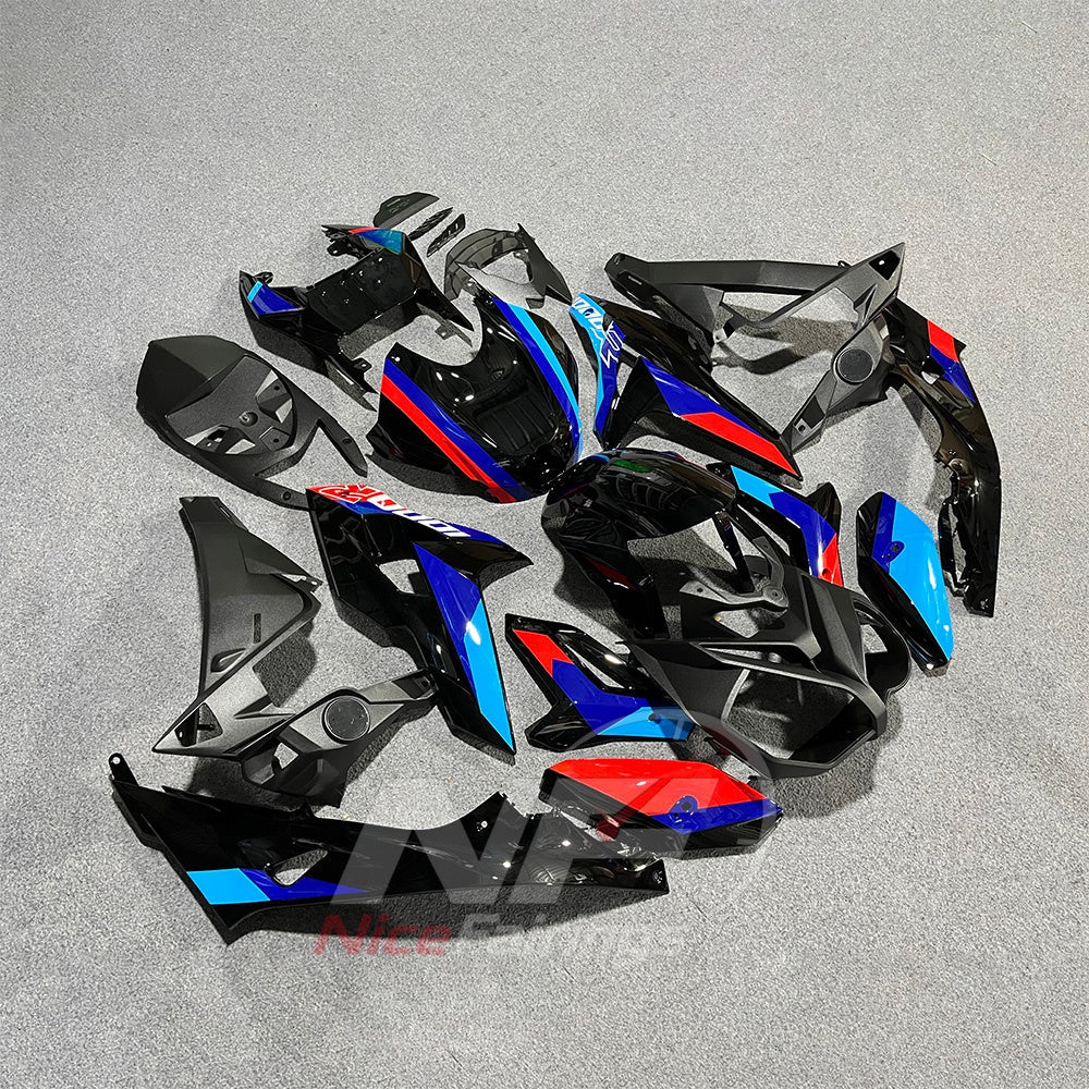 Fairing Kit Fits 2017-2020 BMW S1000R - ABS Plastic Bodywork - Blue Red Black | NiceFairings - side angle image