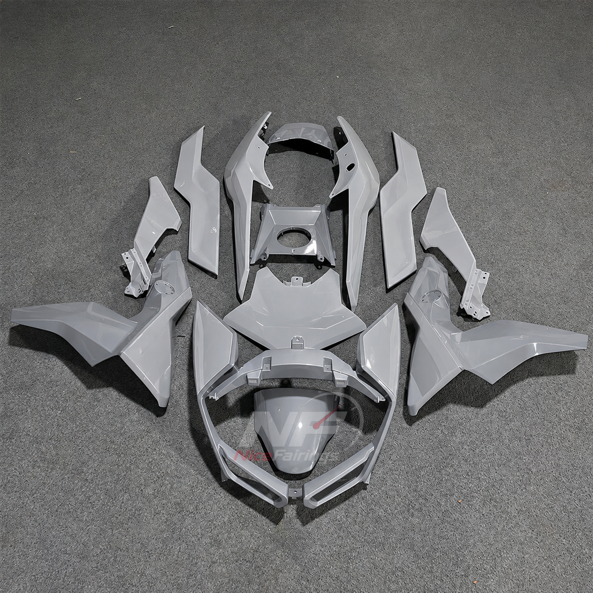 Fairing Kit Fits 2019-2025 BMW C400GT - Injection-Molded ABS Plastic - White Black Gold | NiceFairings - paint design NO.6 option image