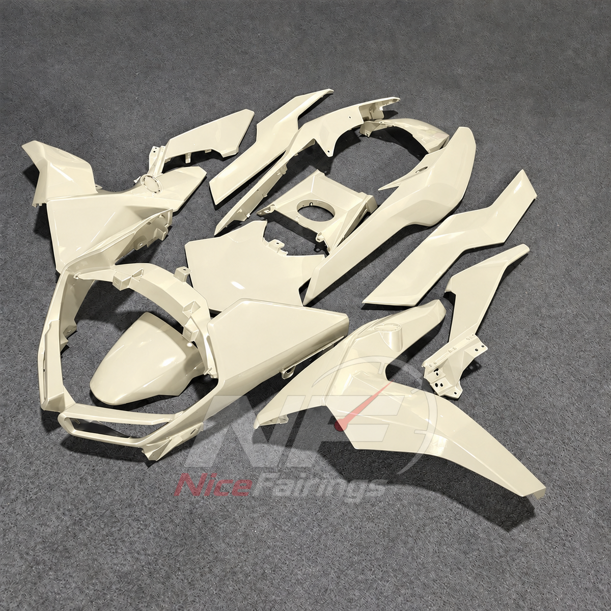 Replacement Fairing Kit Fits 2019-2025 BMW C400GT - Injection-Molded ABS Plastic - Cream | NiceFairings - side angle image