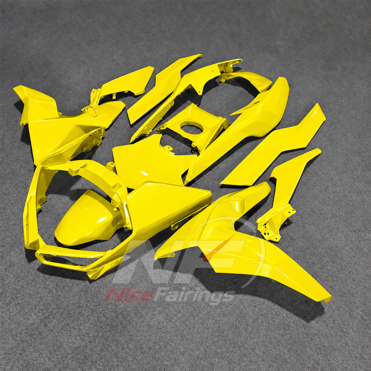 Aftermarket Fairing Kit Fits 2019-2025 BMW C400GT - Injection-Molded ABS Plastic - Yellow | NiceFairings - front angle image