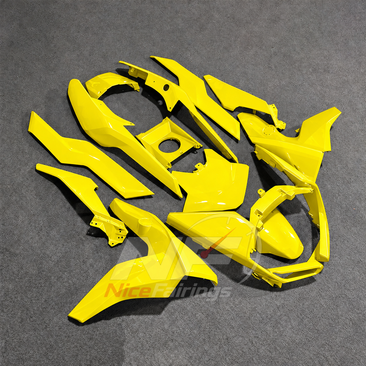 Aftermarket Fairing Kit Fits 2019-2025 BMW C400GT - Injection-Molded ABS Plastic - Yellow | NiceFairings - side angle image