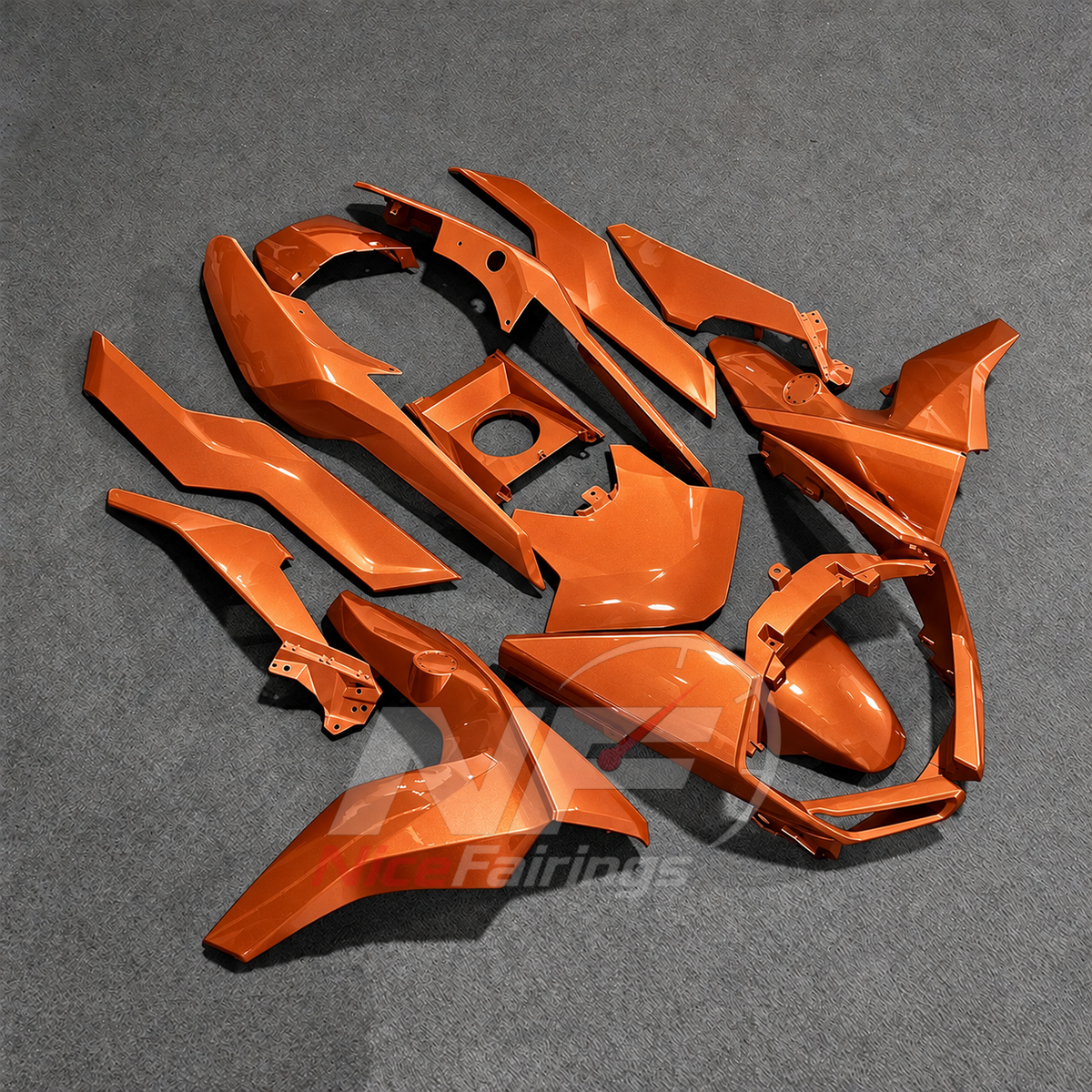 Custom Fairings Fit 2019-2025 BMW C400GT - Injection-Molded ABS Plastic - Orange | NiceFairings - front angle image