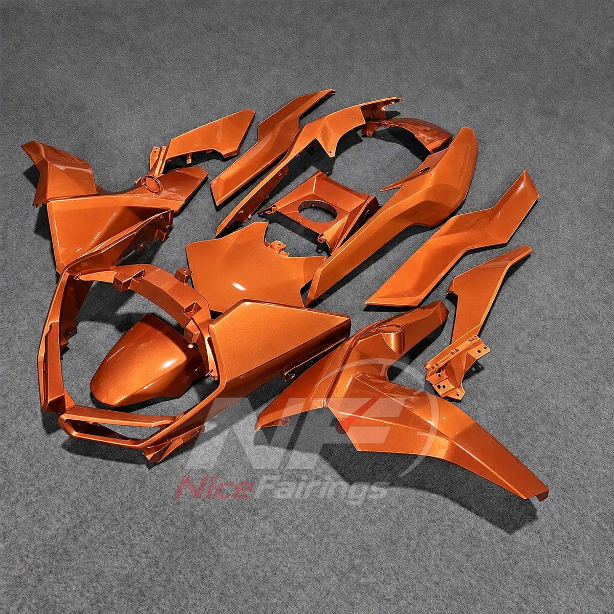 Custom Fairings Fit 2019-2025 BMW C400GT - Injection-Molded ABS Plastic - Orange | NiceFairings - side angle image