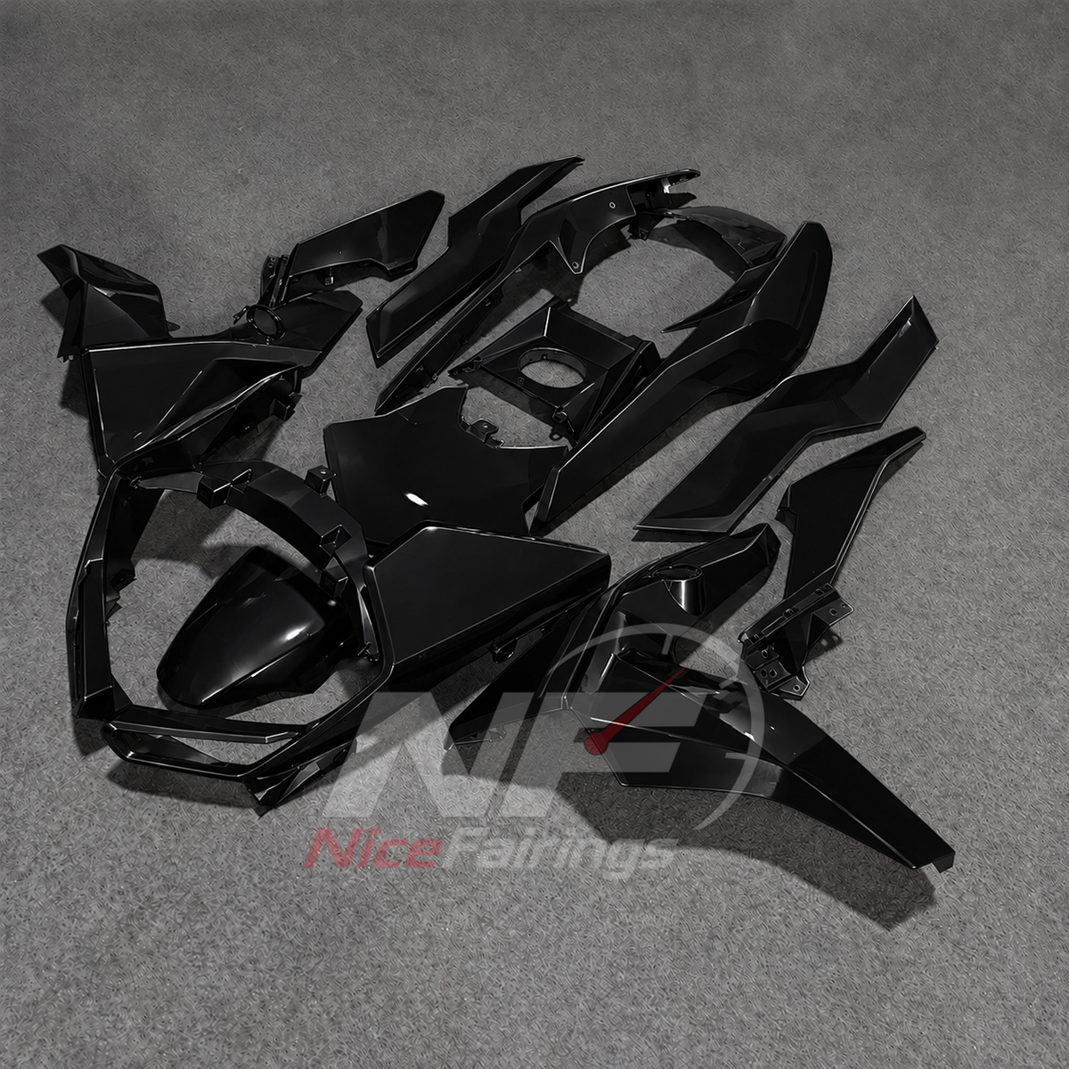 Motorcycle Fairing Kit Fits 2019-2025 BMW C400GT - Injection-Molded ABS Plastic - Black | NiceFairings - side angle image