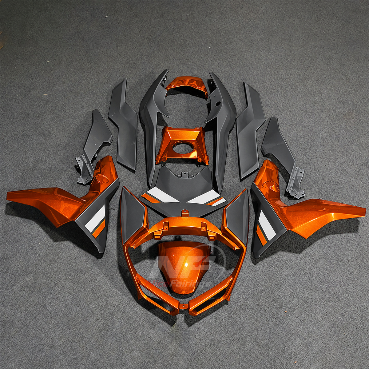 Custom Fairings Fit 2019-2025 BMW C400GT - Injection-Molded ABS Plastic - Orange | NiceFairings - paint design NO.7 option image