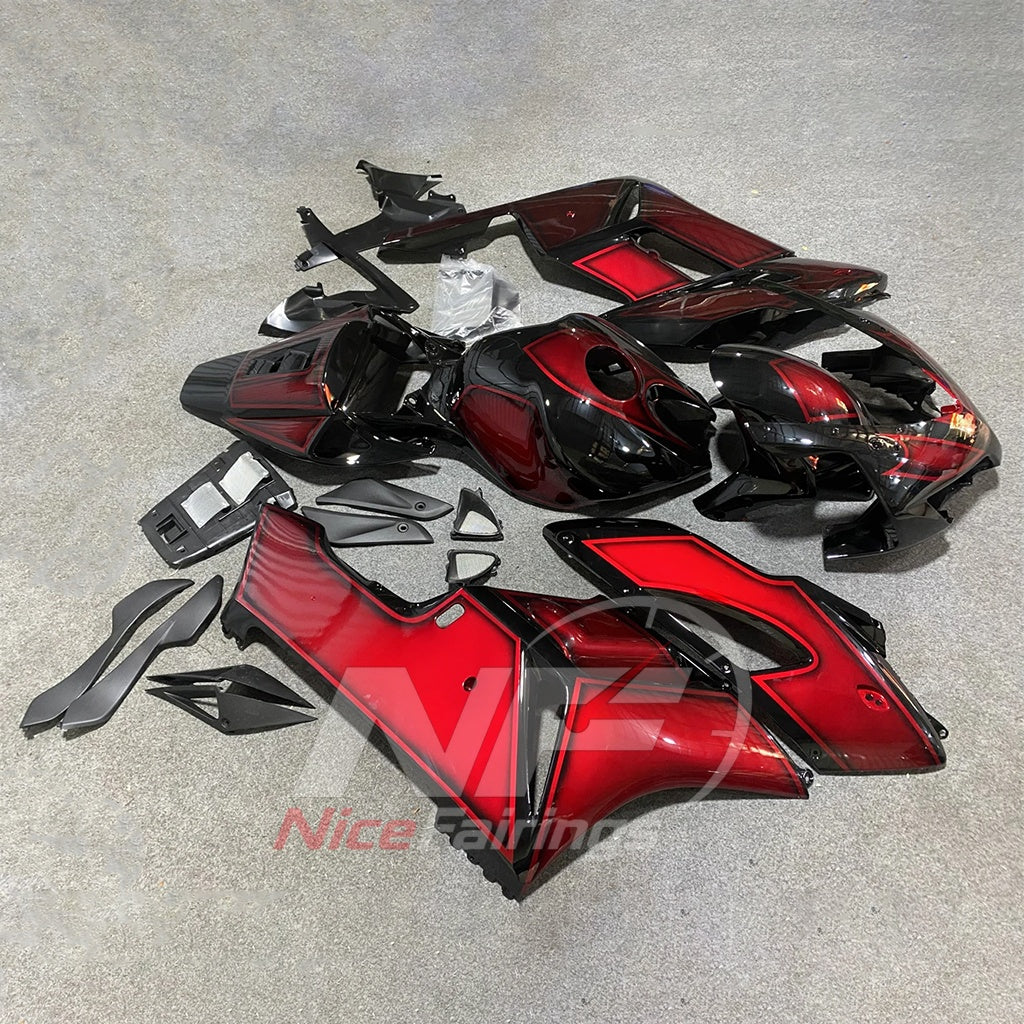 Custom-Painted Red Injection-Molded Bodywork Set Fits 2004-2005 HONDA CBR1000RR | NiceFairings - side angle image