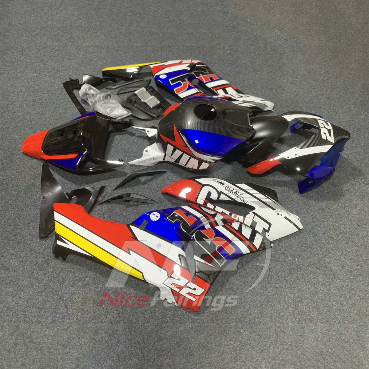 Custom-Painted Motorcycle Bodywork Kit Fits 2004-2005 HONDA CBR1000RR | NiceFairings - front angle image