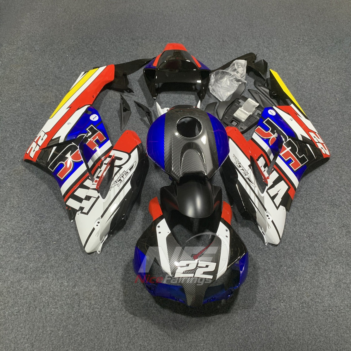 Replacement ABS Fairing Panel Kit Fits HONDA CBR1000RR 2004-2005 | NiceFairings - paint design NO.4 option image