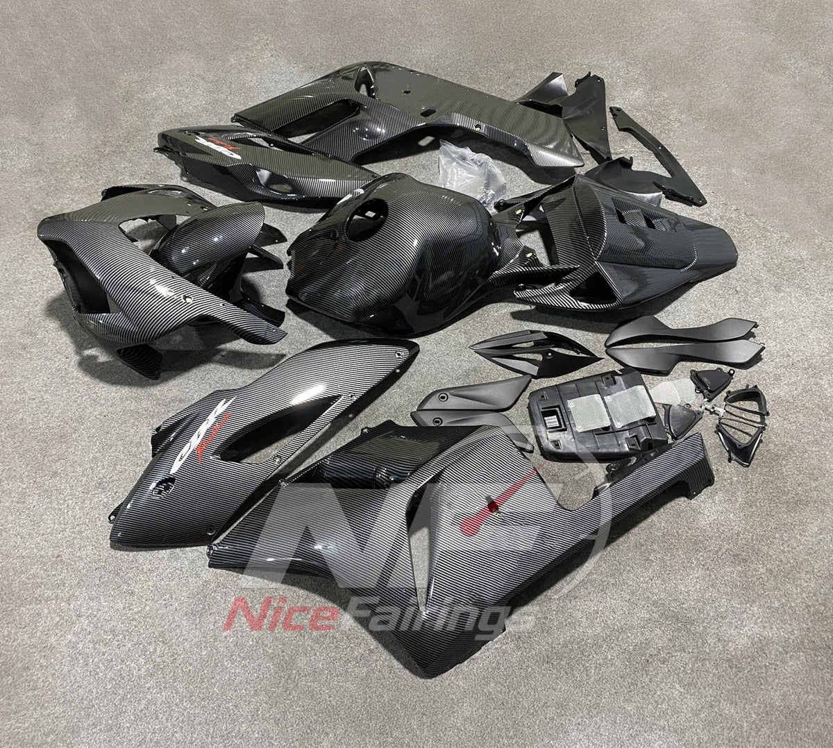 Painted Gray Injection-Molded Cowling Set Fits HONDA CBR1000RR 2004-2005 | NiceFairings - front angle image