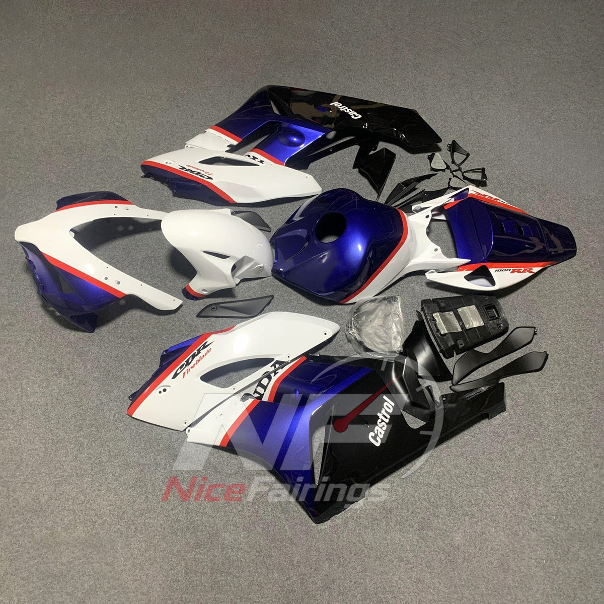 Painted Injection-Molded Fairings Compatible with HONDA CBR1000RR 2004-2005 | NiceFairings - front angle image