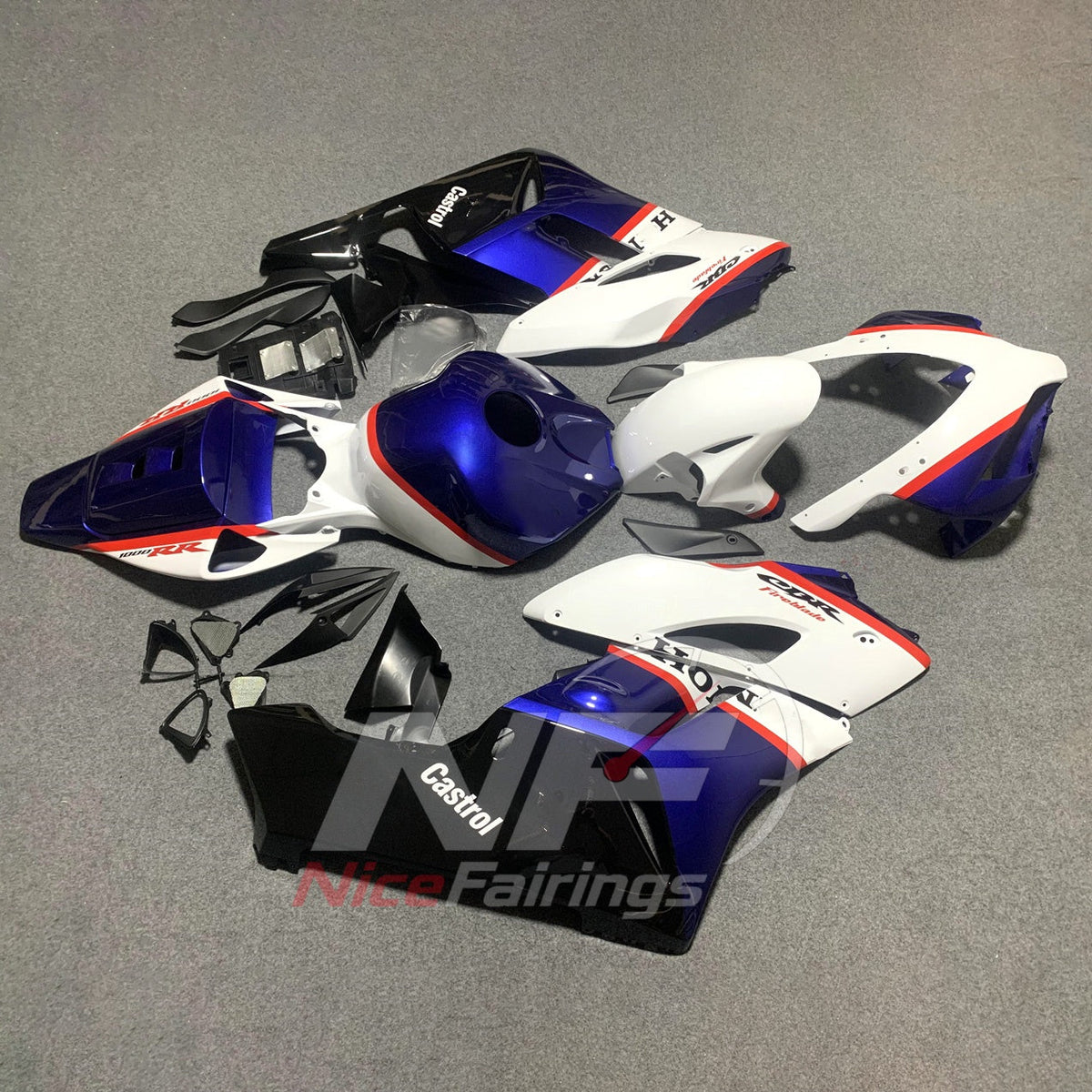 Painted Injection-Molded Fairings Compatible with HONDA CBR1000RR 2004-2005 | NiceFairings - side angle image