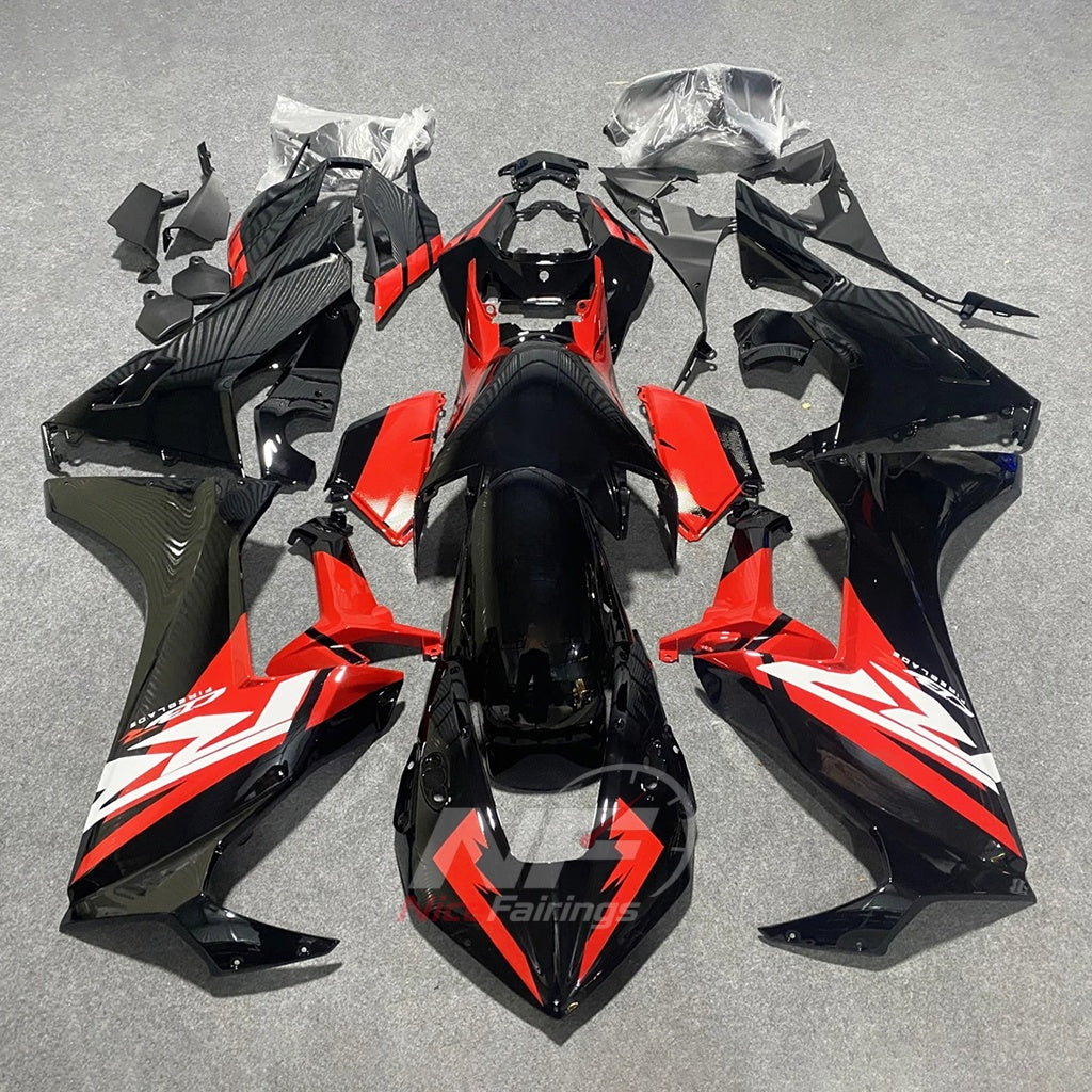 Custom-Painted White ABS Plastic Fairing Set Fits 2017-2020 HONDA CBR1000RR | NiceFairings - paint design NO.7 option image