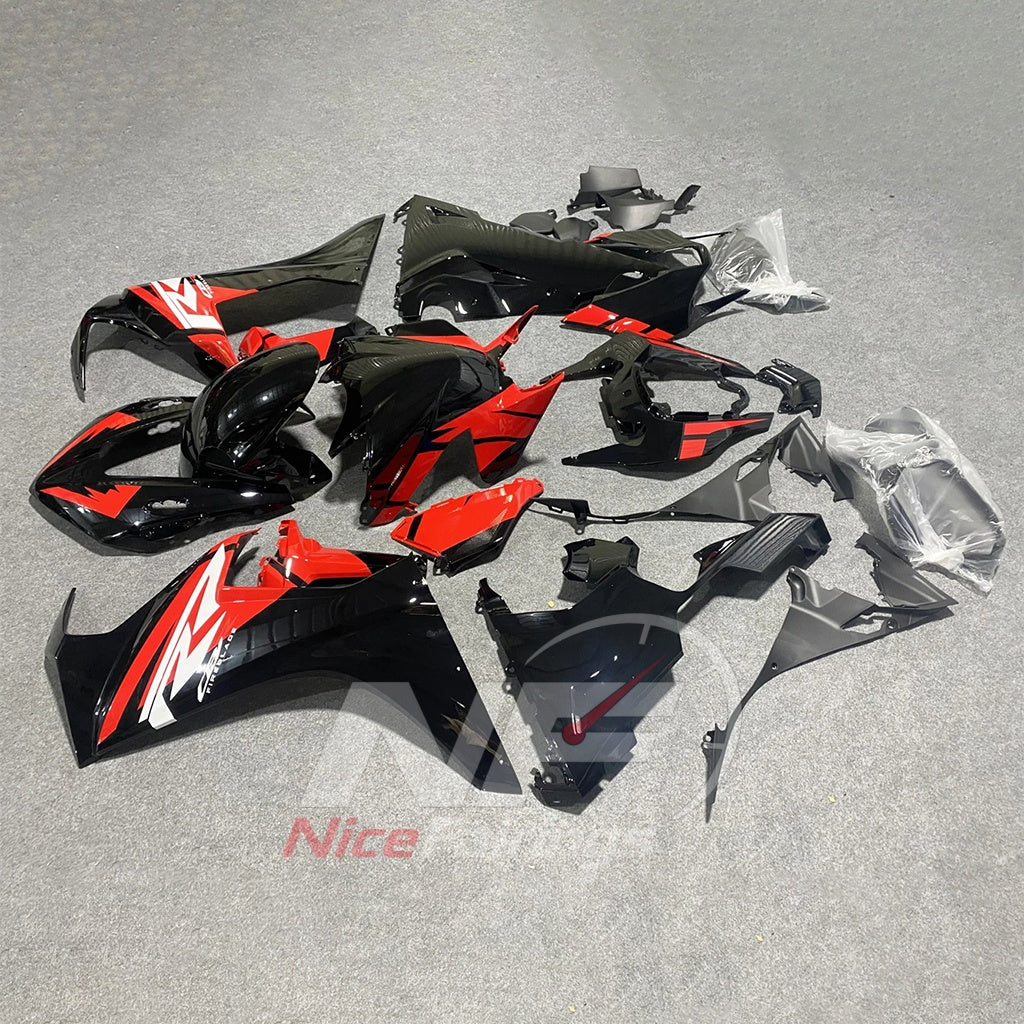 Replacement Black Injection-Molded Fairing Set Fits HONDA CBR1000RR 2017-2020 | NiceFairings - front angle image