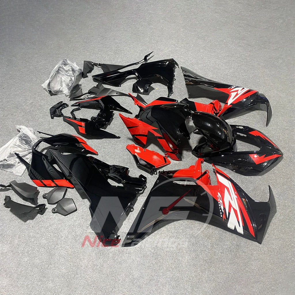 Replacement Black Injection-Molded Fairing Set Fits HONDA CBR1000RR 2017-2020 | NiceFairings - side angle image