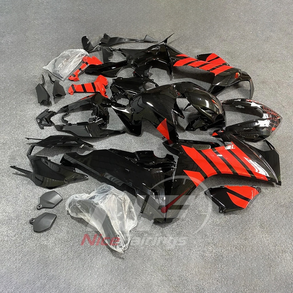 Painted Black ABS Cowling Set Fits 2017-2020 HONDA CBR1000RR | NiceFairings - front angle image