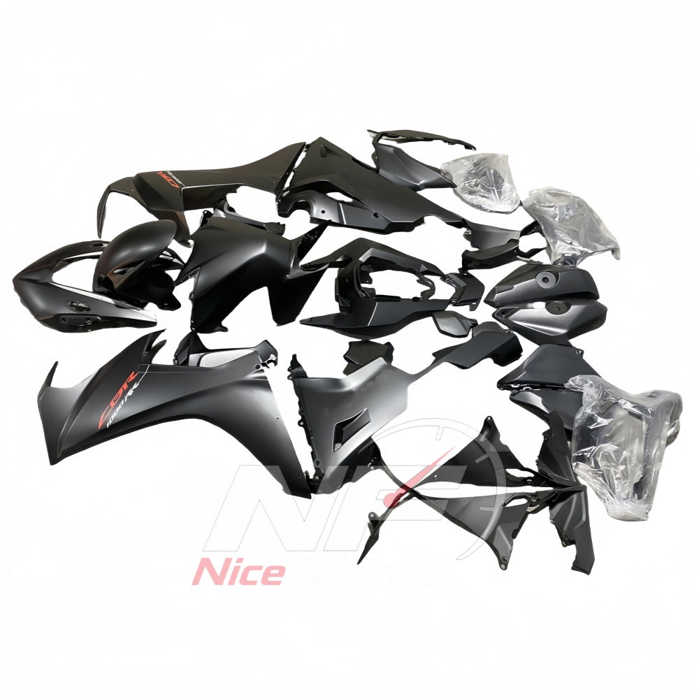 Painted Black ABS Body Panel Kit Fits 2017-2020 HONDA CBR1000RR | NiceFairings - front angle image