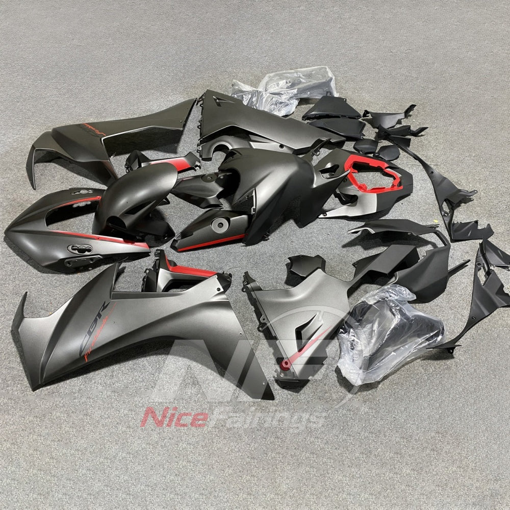 Gray Motorcycle Fairing Kit Fits HONDA CBR1000RR 2017-2020 | NiceFairings - front angle image