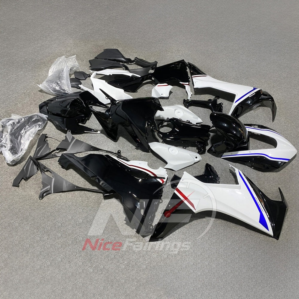 Custom-Painted White ABS Plastic Fairing Set Fits 2017-2020 HONDA CBR1000RR | NiceFairings - side angle image