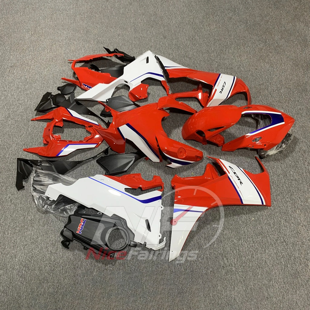 Aftermarket Red ABS Injection Fairing Kit Fits 2017-2020 HONDA CBR1000RR | NiceFairings - front angle image