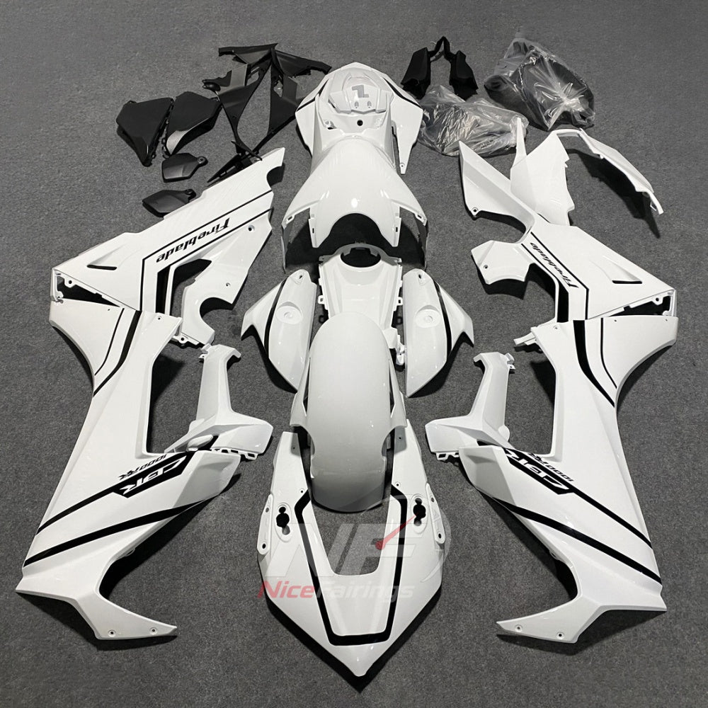 Custom-Painted White ABS Plastic Fairing Set Fits 2017-2020 HONDA CBR1000RR | NiceFairings - paint design NO.2 option image