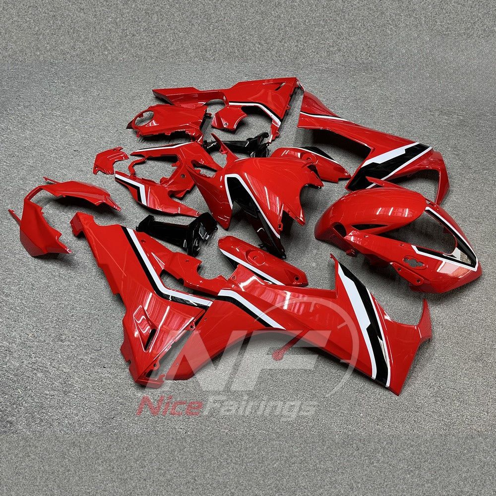 Painted Red Injection-Molded Fairings Compatible with HONDA CBR1000RR 2017-2020 | NiceFairings - front angle image