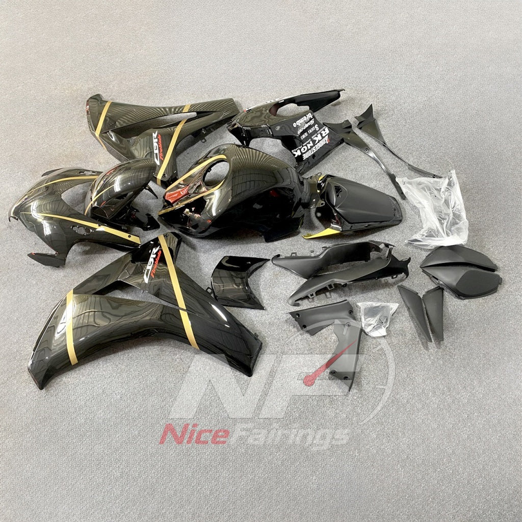 Painted Black Injection-Molded Cowling Set Fits HONDA CBR1000RR 2008-2011 | NiceFairings - side angle image