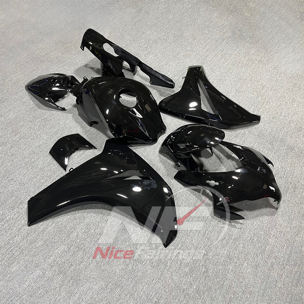 Custom-Painted Black Motorcycle Fairing Kit Fits HONDA CBR1000RR 2008-2011 | NiceFairings - side angle image