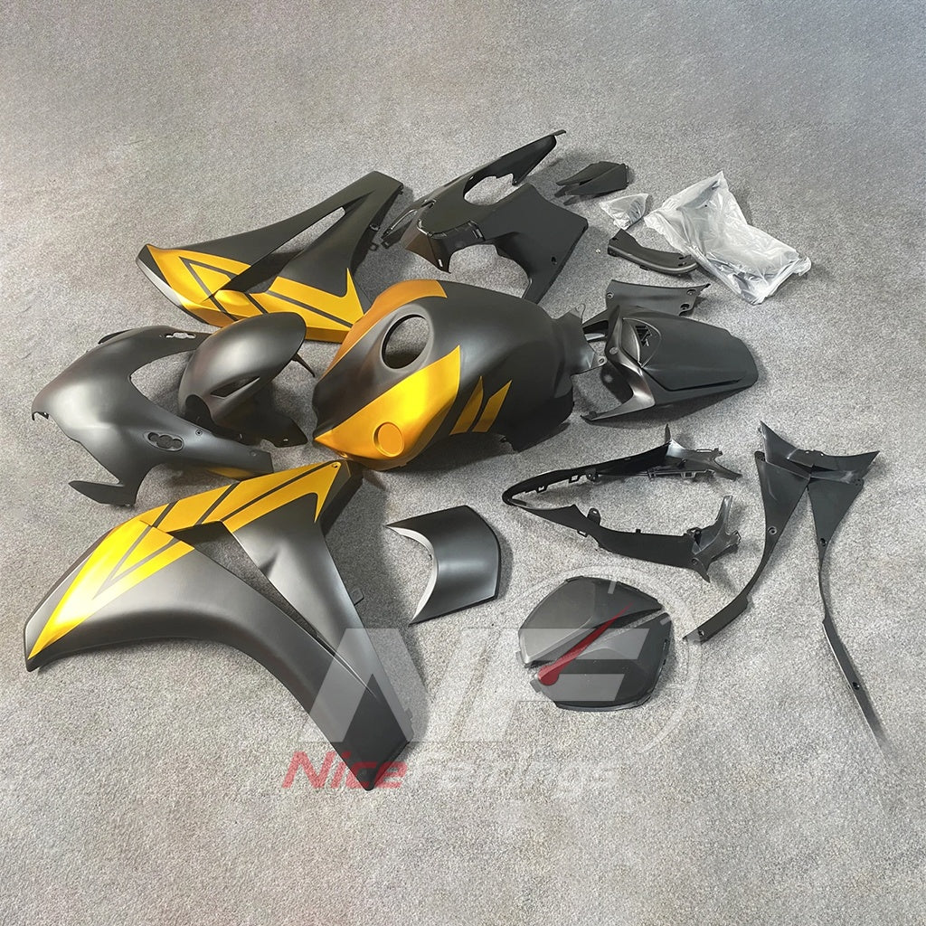 Aftermarket Black ABS Fairing Panel Kit Fits HONDA CBR1000RR 2008-2011 | NiceFairings - side angle image