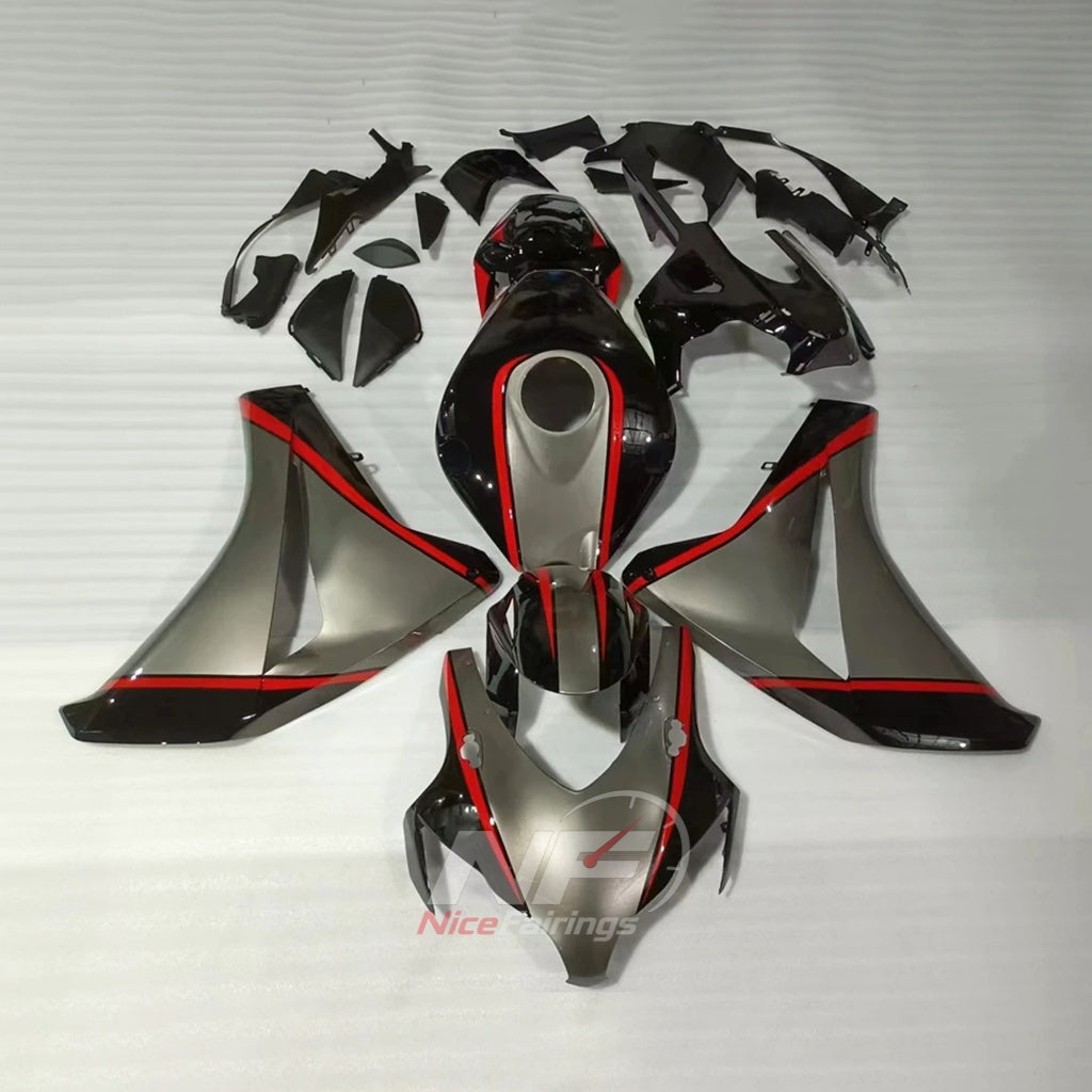 Replacement Gray ABS Plastic Cowling Kit Fits 2008-2011 HONDA CBR1000RR | NiceFairings - main product image