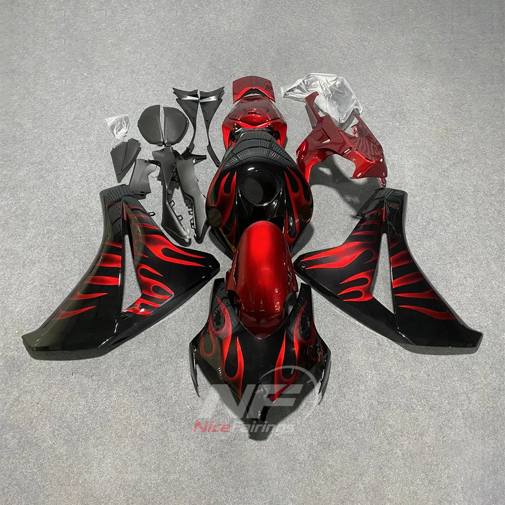 Replacement Gray ABS Plastic Cowling Kit Fits 2008-2011 HONDA CBR1000RR | NiceFairings - paint design NO.3 option image