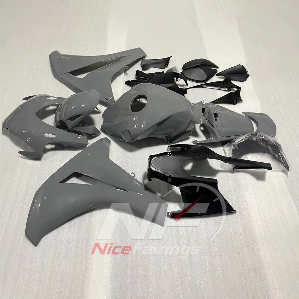 Aftermarket Gray Sportbike Bodywork Set Fits 2008-2011 HONDA CBR1000RR | NiceFairings - side angle image