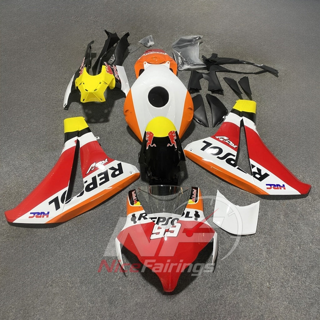 Aftermarket Gray Replacement Body Panels Compatible with 2008-2011 HONDA CBR1000RR | NiceFairings - paint design NO.4 option image