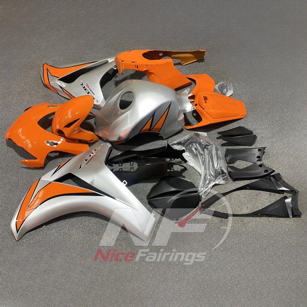 Replacement Orange ABS Injection Fairing Kit Fits 2008-2011 HONDA CBR1000RR | NiceFairings - side angle image