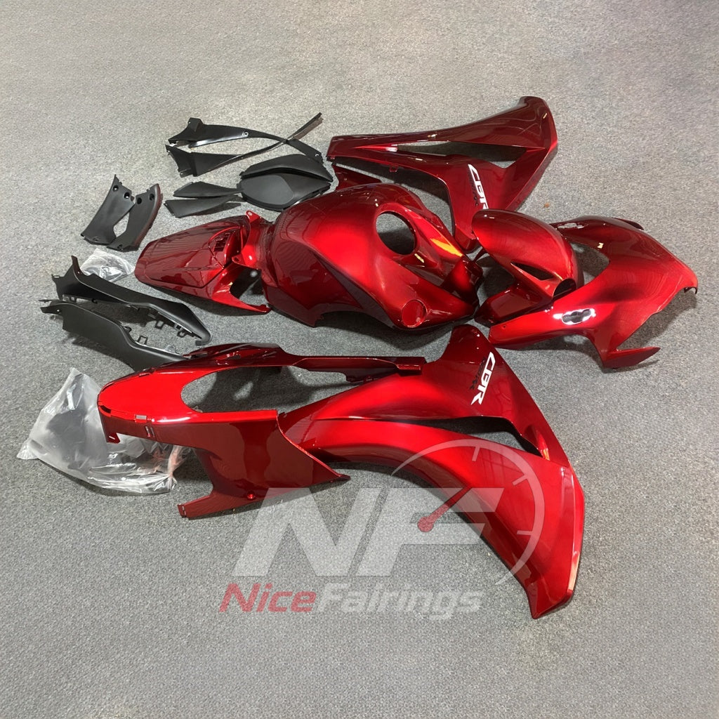 Painted Red Injection-Molded Fairing Set Fits HONDA CBR1000RR 2008-2011 | NiceFairings - front angle image