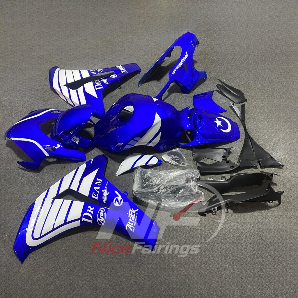 Custom-Painted Blue ABS Plastic Bodywork Kit Fits HONDA CBR1000RR 2008-2011 | NiceFairings - side angle image