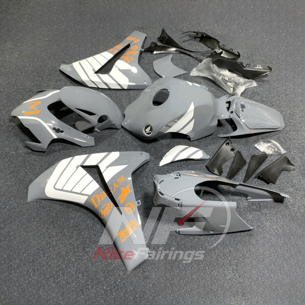 Replacement Gray ABS Fairing Panel Kit Fits HONDA CBR1000RR 2008-2011 | NiceFairings - side angle image
