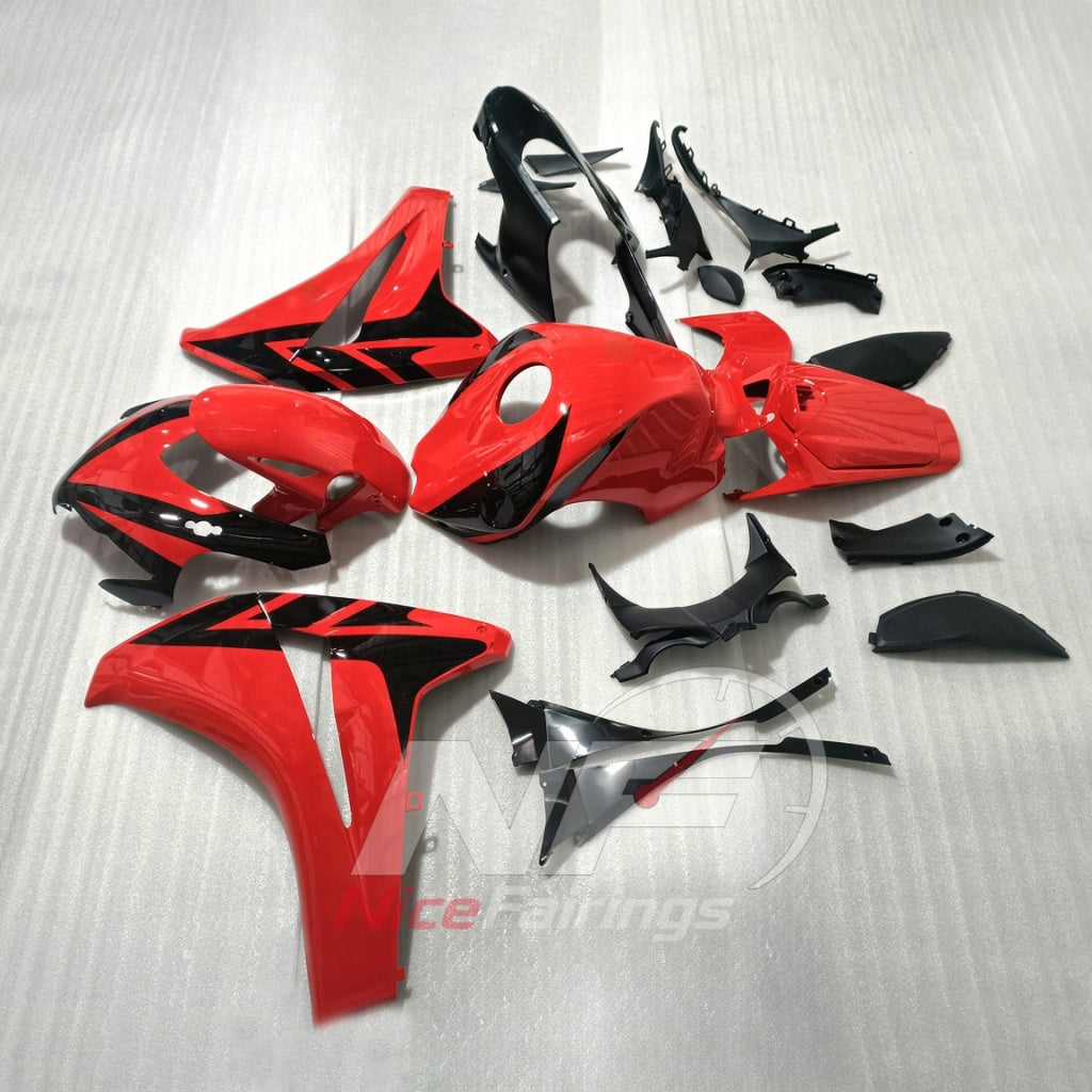Painted Red ABS Plastic Cowling Kit Fits 2008-2011 HONDA CBR1000RR | NiceFairings - side angle image