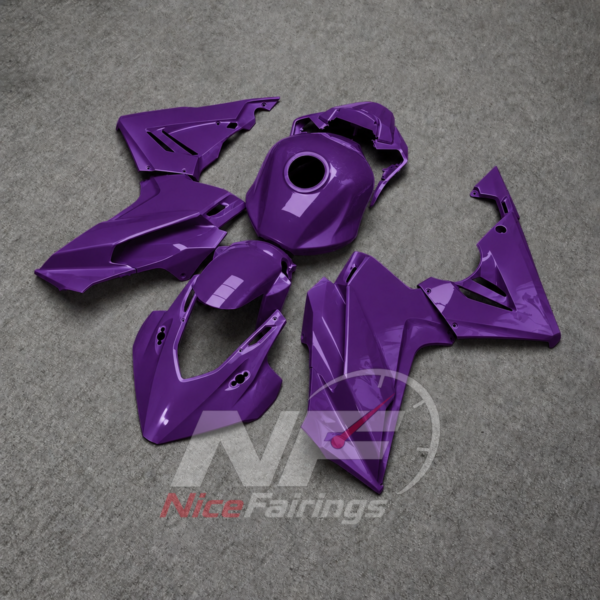 ABS Motorcycle Body Panels Fits HONDA CBR500R 2024-2026 - Purple | NiceFairings - front angle image