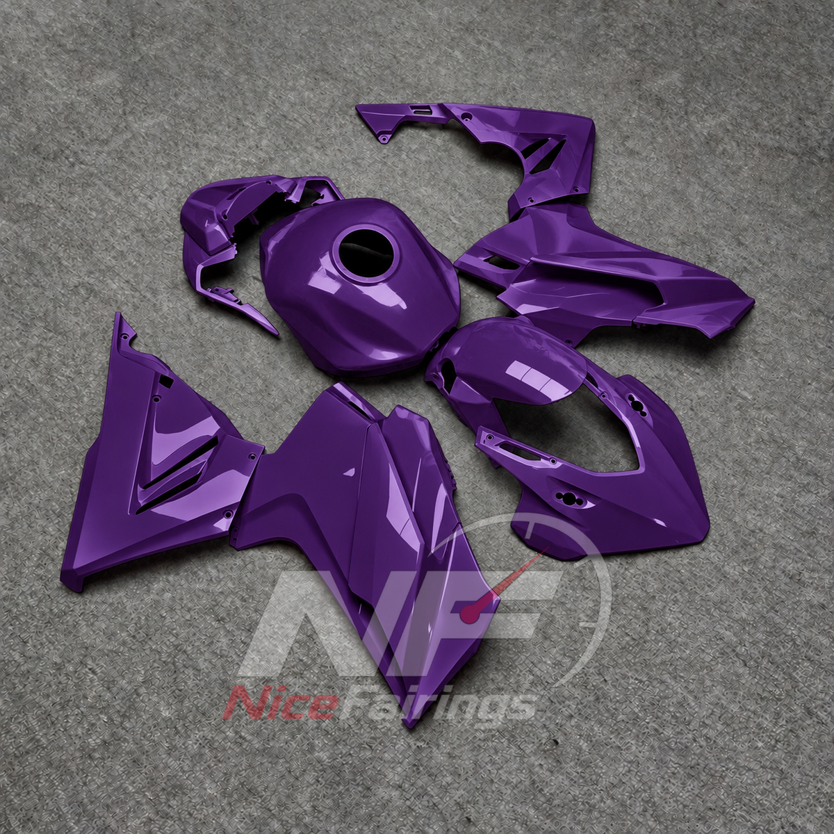 ABS Motorcycle Body Panels Fits HONDA CBR500R 2024-2026 - Purple | NiceFairings - side angle image