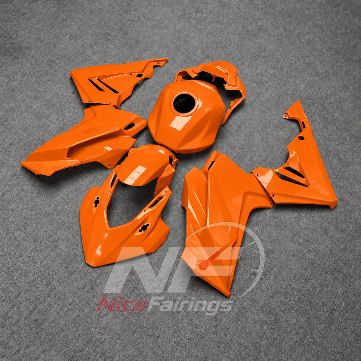 ABS Sportbike Fairing Kit Fits HONDA CBR500R 2024-2026 - Orange | NiceFairings - front angle image